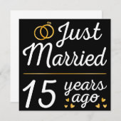 Gewoon getrouwd 15 jaar geleden kaart (Voorkant / Achterkant)