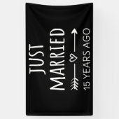 Gewoon getrouwd 15 jaar geleden. spandoek (Verticaal)