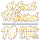 Gewoon getrouwd 15 jaar geleden sticker (Voorkant)