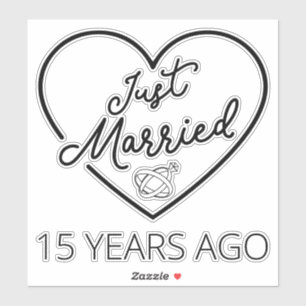 Gewoon getrouwd 15 jaar geleden sticker