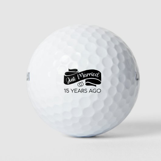 Gewoon getrouwd 15 jaar geleden V Golfballen (Voorkant)