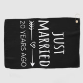 Gewoon getrouwd 20 jaar geleden... golfhanddoek (Horizontaal)