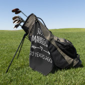 Gewoon getrouwd 20 jaar geleden... golfhanddoek (Groen)