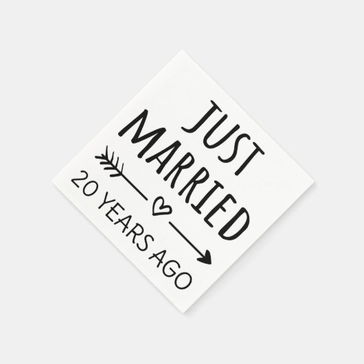 Gewoon getrouwd 20 jaar geleden... servet (Hoek)