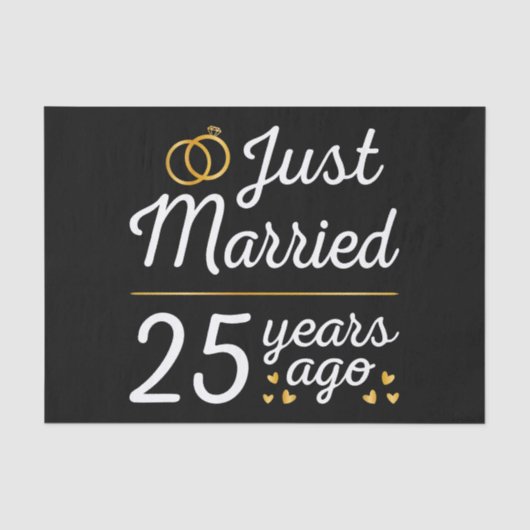 Gewoon getrouwd 25 jaar geleden II Tissuepapier (Voorkant)