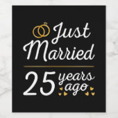 Gewoon getrouwd 25 jaar geleden II Wijn Etiket (Enkel label)