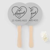 Gewoon getrouwd 25 jaar geleden III Handwaaier (Voorkant en achterkant)