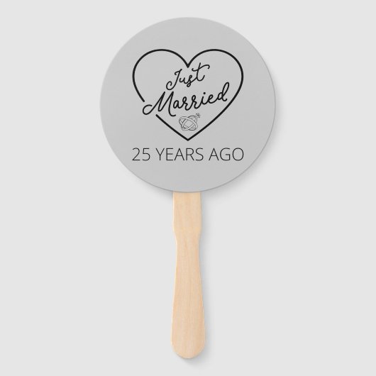 Gewoon getrouwd 25 jaar geleden III Handwaaier (Voorkant)