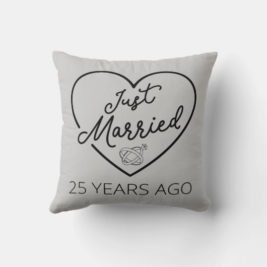 Gewoon getrouwd 25 jaar geleden III Kussen (Achterkant)