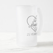 Gewoon getrouwd 25 jaar geleden III Matglas Bierpul (Voorkant rechts)