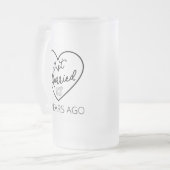 Gewoon getrouwd 25 jaar geleden III Matglas Bierpul (Voorkant links)