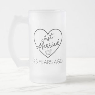Gewoon getrouwd 25 jaar geleden III Matglas Bierpul