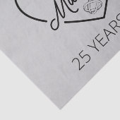 Gewoon getrouwd 25 jaar geleden III Tissuepapier (Detail)