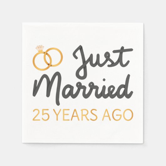 Gewoon getrouwd 25 jaar geleden IV Servet (Voorkant)
