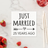 Gewoon getrouwd 25 jaar geleden servet (Insitu)