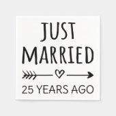 Gewoon getrouwd 25 jaar geleden servet (Voorkant)