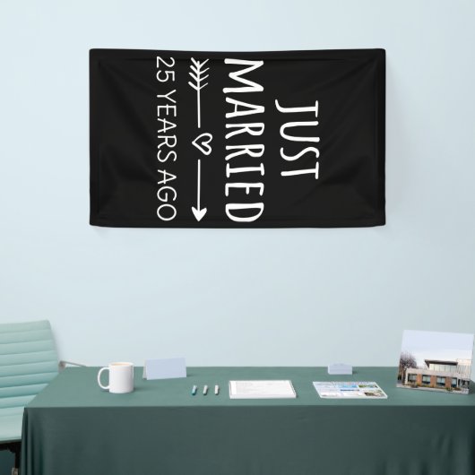 Gewoon getrouwd 25 jaar geleden spandoek (Beurs)