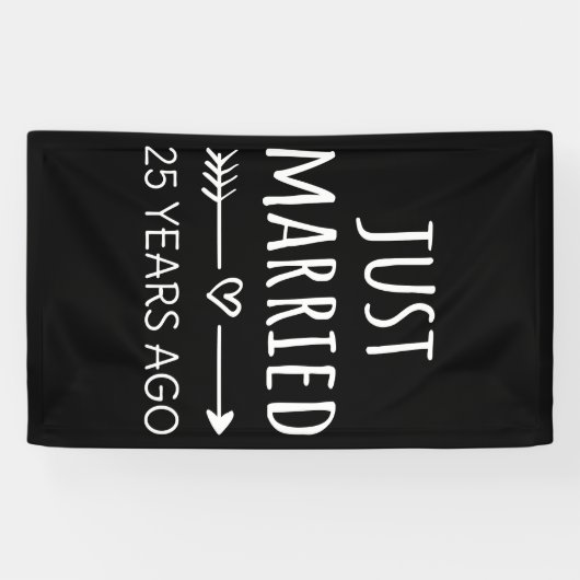 Gewoon getrouwd 25 jaar geleden spandoek (Horizontaal)