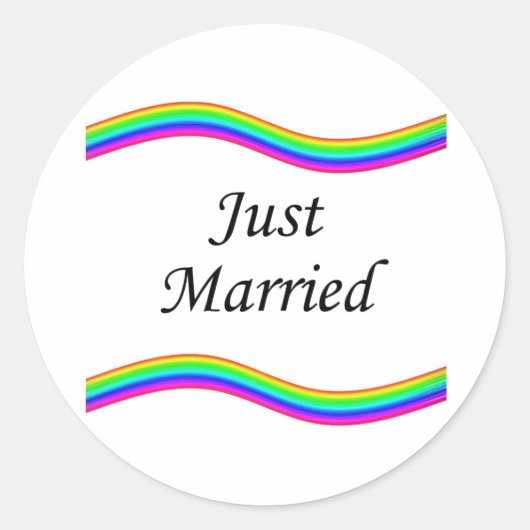 Gewoon getrouwd 2 ronde sticker (Voorkant)