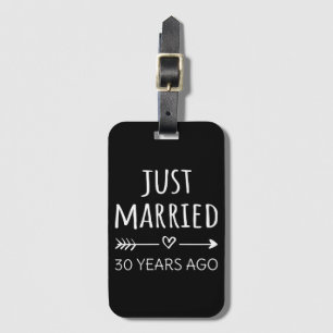 Gewoon getrouwd 30 jaar geleden. bagagelabel