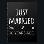 Gewoon getrouwd 30 jaar geleden. notitieboek<br><div class="desc">Designkeuken, perfect voor anyone who's been married for 30 years and to a wedding vow renewal ceremony. It makes a great matching outfit for coupons! 'Just Marriott 30 Years Ago' quote for a koppel who got married 30 years ago or a koppel renewing wedding vows on their wedding verjaarary. Is...</div>