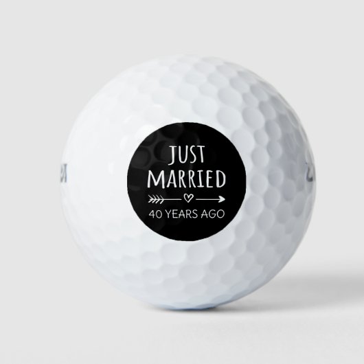 Gewoon getrouwd 40 jaar geleden golfballen (Voorkant)