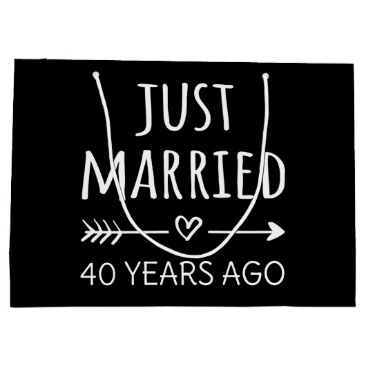 Gewoon getrouwd 40 jaar geleden groot cadeauzakje (Achterkant)