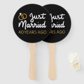 Gewoon getrouwd 40 jaar geleden IV Handwaaier (Voorkant en achterkant)