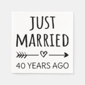 Gewoon getrouwd 40 jaar geleden servet (Voorkant)