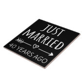 Gewoon getrouwd 40 jaar geleden tegeltje (Zijkant)