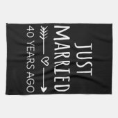 Gewoon getrouwd 40 jaar geleden theedoek (Horizontaal)