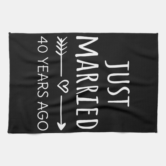 Gewoon getrouwd 40 jaar geleden theedoek (Horizontaal)