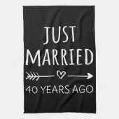 Gewoon getrouwd 40 jaar geleden theedoek (Verticaal)