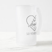 Gewoon getrouwd 50 jaar geleden III Matglas Bierpul (Voorkant rechts)