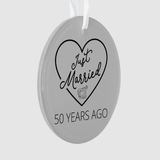 Gewoon getrouwd 50 jaar geleden III Ornament (voorkant)