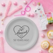 Gewoon getrouwd 50 jaar geleden III Papieren Bordje (Feest)