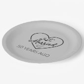 Gewoon getrouwd 50 jaar geleden III Papieren Bordje (Gekanteld)