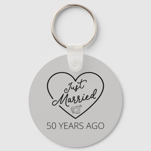 Gewoon getrouwd 50 jaar geleden III Sleutelhanger (Voorkant)