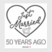 Gewoon getrouwd 50 jaar geleden III Sticker (Vel)