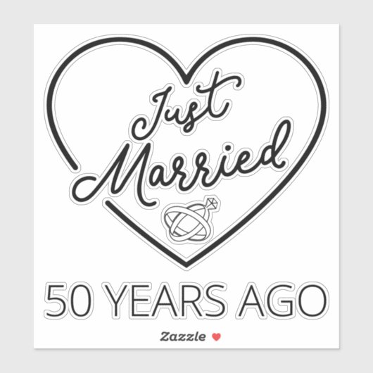Gewoon getrouwd 50 jaar geleden III Sticker (Vel)