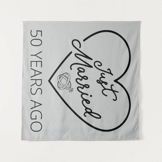 Gewoon getrouwd 50 jaar geleden III Wandkleed (Voorkant (horizontaal))