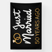 Gewoon getrouwd 50 jaar geleden IV Spandoek (Verticaal)