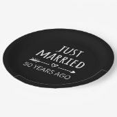 Gewoon getrouwd 50 jaar geleden... papieren bordje (Gekanteld)