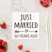 Gewoon getrouwd 50 jaar geleden... servet (Insitu)