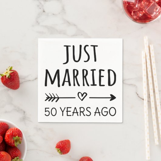 Gewoon getrouwd 50 jaar geleden... servet (Insitu)