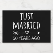 Gewoon getrouwd 50 jaar geleden... sparkling wijnetiket (Enkel label)