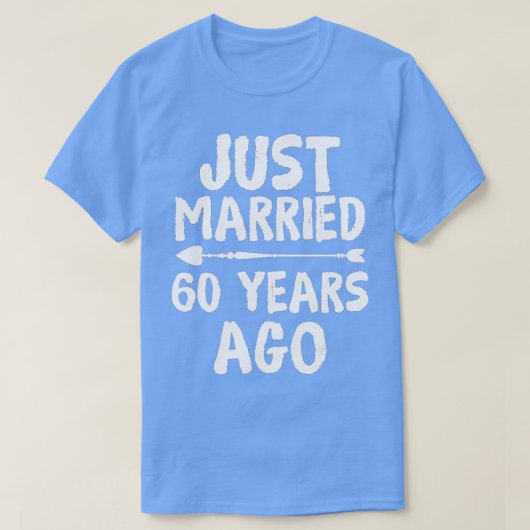 Gewoon getrouwd 60 jaar geleden 60th Wedding Jubil T-shirt (Design voorkant)