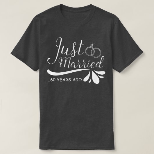 Gewoon getrouwd 60 jaar geleden 60th Wedding Jubil T-shirt (Design voorkant)