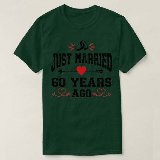 Gewoon getrouwd 60 jaar geleden 60th Wedding Jubil T-shirt (Design voorkant)