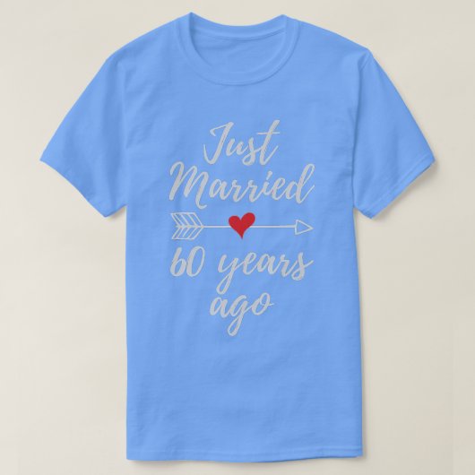 Gewoon getrouwd 60 jaar geleden 60th Wedding Jubil T-shirt (Design voorkant)